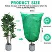 2-Pack Large Plant Covers for Freeze Protection: Frost Cloth Tree Covers with Zipper and Drawstring