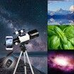 70mm Aperture Refractor Telescope with 15X-150X Magnification,Phone Adapter,Wireless Remote,Great Gift Idea