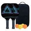 Lightweight Pickleball Paddles set with 4 Pickleball Balls and 1 Bag,Fiberglass Surface