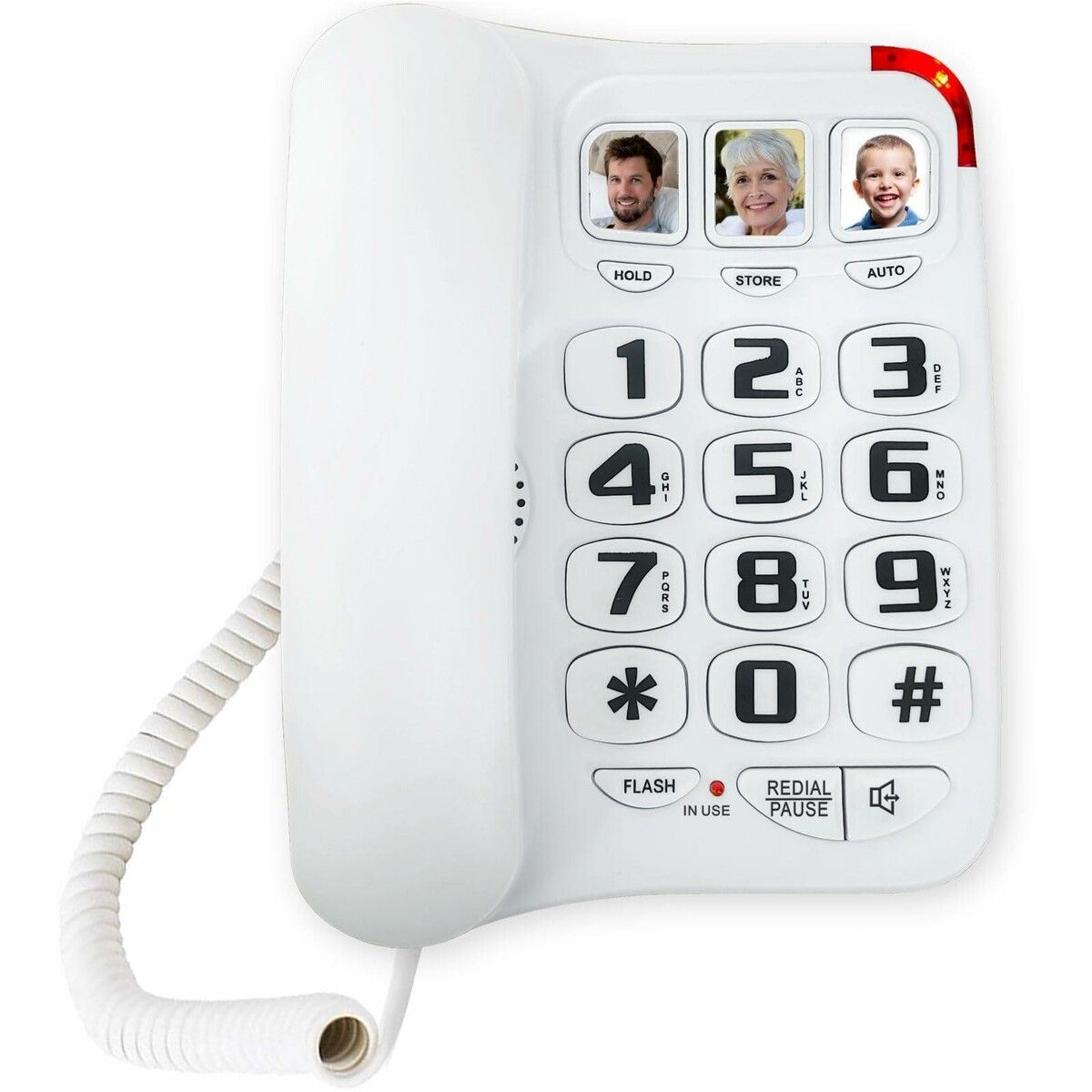 Senior-Friendly Landline Phone with Large Buttons, Picture Memory Dialing, and Enhanced Audio for Clear Communication