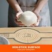 2-set Non-Stick & Reusable Silicone Bread Sling Baking Mat with Long Handles,Oval & Round,Easy to Clean