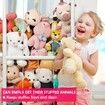 PVC Plush Organizer with Elastic Band for Stuffed Animal Zoo Storage in ursery Play Room Bedroom