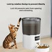 WiFi Automatic Cat Feeder Dispenser with APP Control and Smart Timing, Stainless Steel Bowl (White)