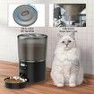 WiFi Automatic Cat Feeder Dispenser with APP Control and Smart Timing, Stainless Steel Bowl (White)