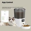 WiFi Automatic Cat Feeder Dispenser with APP Control and Smart Timing, Stainless Steel Bowl (White)