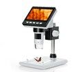 4.3" Digital Coin Microscope with 1000x Magnification,High-resolution LCD screen for clear viewing,8 adjustable LED lights,Windows PC Connectable Perfect for inspect coin stamp jewelry