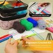 105-Piece Complete Crochet Kit for Beginners: Includes 18 Yarn Balls and Essential Tools