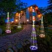 120CM DIY Outdoor 106 LED Christmas Tree with Star Topper for Holiday Yard Decoration