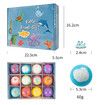 12-Pack Safe Handmade Fizzy Balls, Organic Bath Bombs with Surprise Toys Inside, Great for Gift