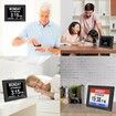 Large Digital Clock with 8-Inch Display, 3 Interface, 8 Alarms, Non-Abbreviated Day & Month for Elderly Seniors (Black)
