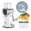 5-in-1 Rotary Cheese Grater, Shredder, Vegetable Cutter,Nuts Grinder， Multifunctional Mandoline Slicer for Home Use