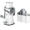 5-in-1 Rotary Cheese Grater, Shredder, Vegetable Cutter,Nuts Grinder， Multifunctional Mandoline Slicer for Home Use