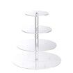 4-Tier Acrylic Cupcake Stand with LED Lights for Weddings and Parties