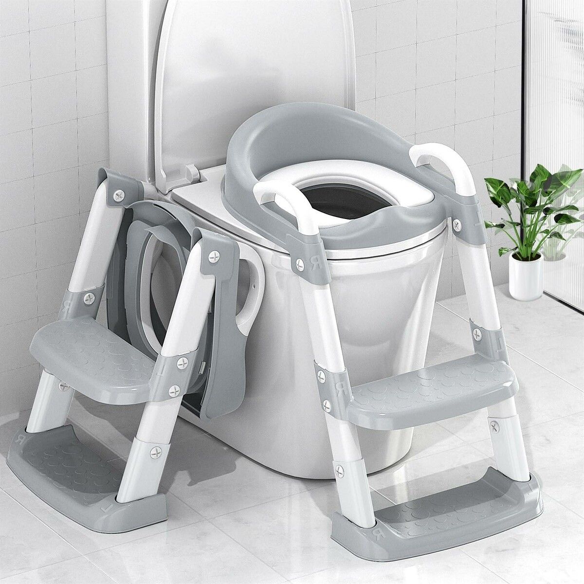 Complete Potty Training Solution: Seat, Step Stool, and Adjustable Potty Chair with Safety Features