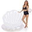 Blow Up Seashell Pool Float/Inflatable Giant Clam with Pearl Ball,Ride On Raft Chair for Swimming Pool Summer Beach Party