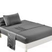 DreamZ Silky Satin Sheets Fitted King Single Grey