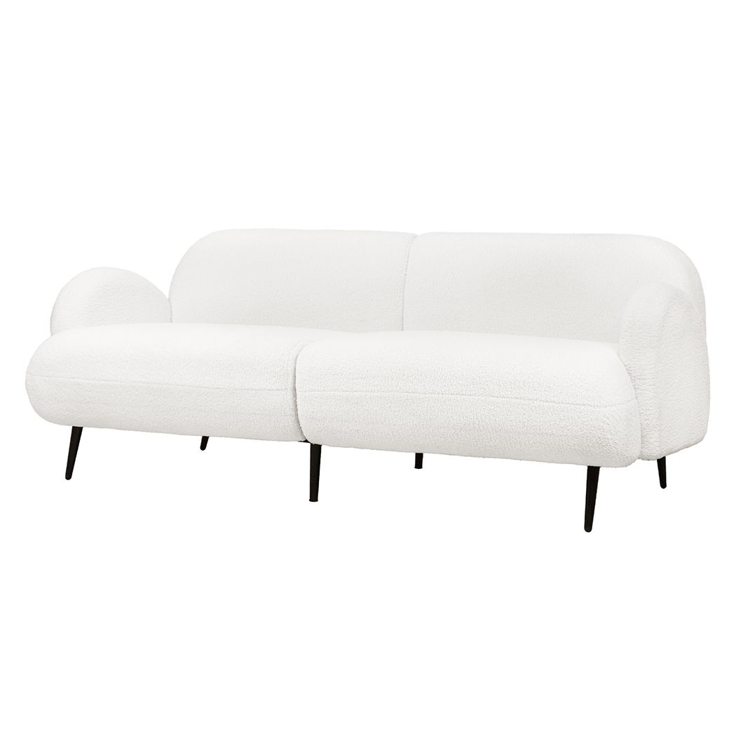 Levede Cloud Sofa 3 Seater Sherpa Fleece White