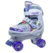 Adjustable Kids Roller Skates with Light Up Wheels (Size 26-33, Purple)