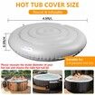 4.5 Ft Insulated Spa Hot Tub Cover Lid with Handle Portable Energy Saving Windproof Rain-Proof & Snow-Proof