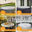 4.5 Ft Insulated Spa Hot Tub Cover Lid with Handle Portable Energy Saving Windproof Rain-Proof & Snow-Proof