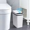 Smart Bathroom Trash Can Garbage Bin - Touchless, 2.2 Gallon, Motion Sensor, Waterproof, Narrow (White)