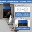 Efficient Auto Chicken Coop Door with Timer and Light Sensor for Convenient Chicken and Duck Care