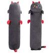 20" Kawaii Black Cat Plush Body Pillow - Cuddly and Cute Stuffed Toy for Relaxation, Decoration, or as a Gift