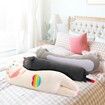 20" Kawaii Black Cat Plush Body Pillow - Cuddly and Cute Stuffed Toy for Relaxation, Decoration, or as a Gift