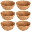 100% Natural Coconut Fiber Round Hanging Basket Liners for Flowers and Vegetables(6 Pack 12 Inch)