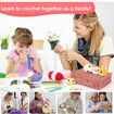 Crochet Kit for Beginners, Crochet Kits Include Yarn, 59pcs Crochet Starter Kit for Beginners Kids, Portable Storage Bag for Convenience,Pink