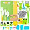 32 Piece Kids Cooking Set, Montessori Kitchen Tools with Plastic Knives, Cutting Board, More Kitchen Accessories,Cooking Fun for Kids