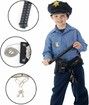 Police Pretend Play Toy Set for Kids, Toddler Boys Halloween Costume Including Metal Handcuffs Police Badge Baton Sunglasses Whistle