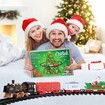 Electric Christmas Tree Train Toy with Light,Sound,Hanging Xmas Train for Around The Tree