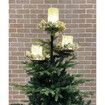 Black Triple Tree Topper,Candle Holder,Candelabra Tree Topper,Shelf for Christmas Tree,3 Tier Candle Holder,Christmas Topper Unique