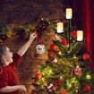Black Triple Tree Topper,Candle Holder,Candelabra Tree Topper,Shelf for Christmas Tree,3 Tier Candle Holder,Christmas Topper Unique