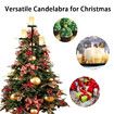 Black Triple Tree Topper,Candle Holder,Candelabra Tree Topper,Shelf for Christmas Tree,3 Tier Candle Holder,Christmas Topper Unique