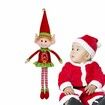 65cm Christmas Elf Behaving Badly Plush Toy Novelty Long Bendy Naughty Christmas Doll Color Red