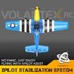 RC Plane P51D Mustang RTF for Beginners,2.4Ghz 4CH Remote Control Airplane Easy to Fly with Gyro Stabilization,Outdoor Hobby Toy Gift (Blue)