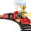 Train Set,Train Toys,Lights & Sound,Tracks,Toy Train w/Steam Locomotive Engine,Cargo Cars & Tracks,Christmas Train Toys Gifts