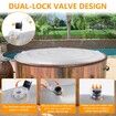 4.5Ft Inflatable Hot Tub Cover,Insulated Hot Tub Lid Inflatable Round Hot Tub,Portable Hottub Cover Protector Save Energy Wind Proof Rain Proof