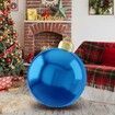 30cm Inflatable Christmas Ornament Outdoor PVC Inflatable Decorated Ball for Holiday Party Garden Yard Indoor Xmas Decorations (Blue)