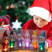 Led Christmas Elfs Doll Twins Baby Doll Elf for Christmas New Year and Christmas Color Green