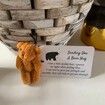 A Little Pocket Bear Hug  Envelop Sending You a Bear Hug, with Pocket Hug Token Card, Emotional Support Plush Positive Gifts   (Brown)