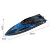 Remote Control Boats Night Glowing Toy Waterproof with Rechargable Battery Boat for Pools Lakes Play Gifts Boys Girls (Blue)