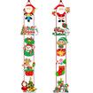 Set of 2 Santa Claus Christmas Door Hangings Festive Decorations for Indoor And Outdoor Parties