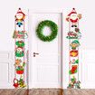 Set of 2 Santa Claus Christmas Door Hangings Festive Decorations for Indoor And Outdoor Parties
