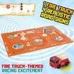 Puzzle Racer Kids Car Track Set with Fire Truck Vehicle Montessori Building Toy Rail Car Puzzle Gifts for 3+ Ages Boys(11 Pcs)