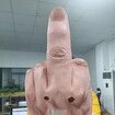 Middle Finger Funny Head Mask Costume Party Prop Men Latex Middle Finger Mask