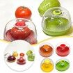 Fruit and Vegetable Silicone Storage Box,Anti-Oxidation Fruit Containers for Fridge,Ideal for Lemon Onion Apple Avocado Garlic Keeper(Red)