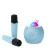 Mini Karaoke Machine for Kids Bluetooth Speaker with 2 Wireless Mic,Portable Microphone Speaker with Colorful LED(Blue)